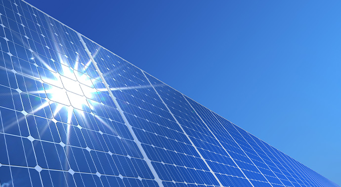 太陽光発電の発電イメージを示す写真